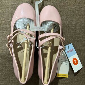 Cat & Jack toddler girls' ballet flats featuring a mary jane style pink Sz 3 NEW